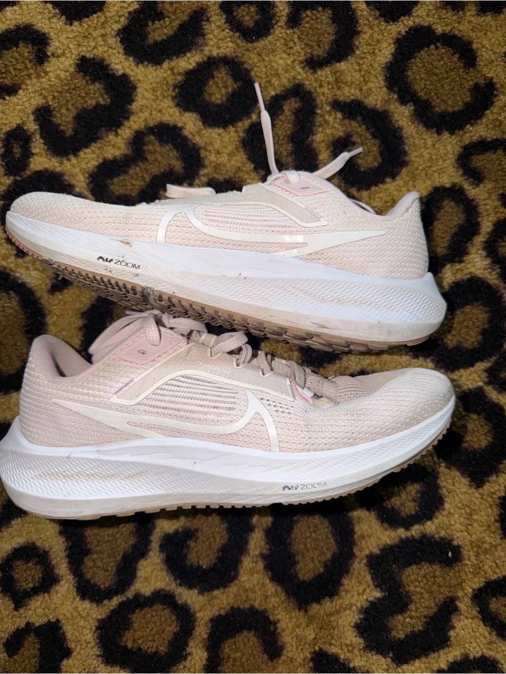 Nike Women's Light Pink Running Sneakers - White Accents